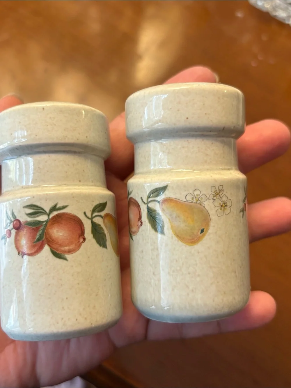 Wedgwood Ceramic Salt Pepper Shakers - England
